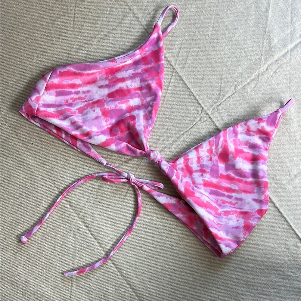 SKATIE Sarah Pink Tie-Dye Bikini Top (XL)